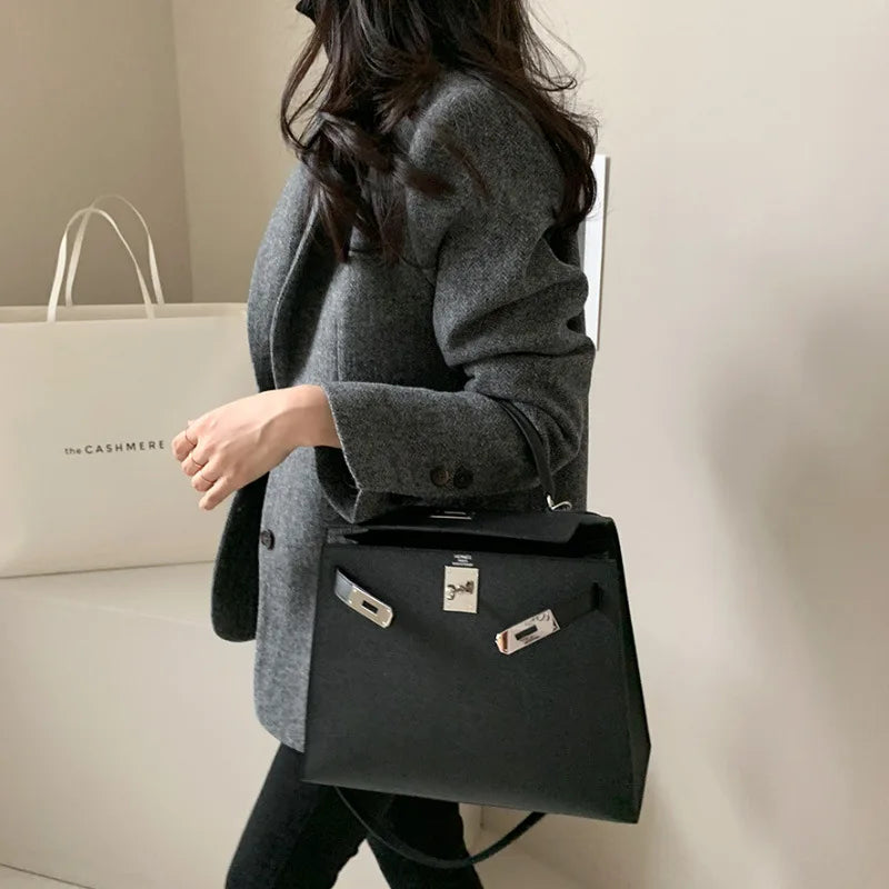 Hot Selling Slimming Vinegar Medium Long Suit Collar Windbreaker Women's Commuting Temperament Suit Jackets Single Breasted