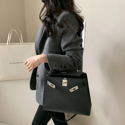 Hot Selling Slimming Vinegar Medium Long Suit Collar Windbreaker Women's Commuting Temperament Suit Jackets Single Breasted