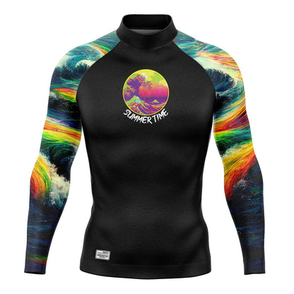 Men's Long Sleeve Snorkeling Surfing Shirt Rashguard Diving UV Protection Beach Sunwear Swimwear UPF Gym Clothes