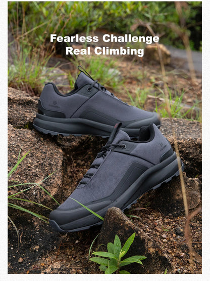 Men Hiking Shoes Litchi Leather High Quality Male Trekking Climbing Sneakers Non-slip Luxury Designer Outdoor Shoe