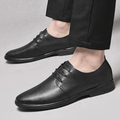 Classic Dress Mens Flats for Wedding Men Oxfords Shoes Fashion Casual Footwear Men New Genuine Leather for Male Walking Shoes