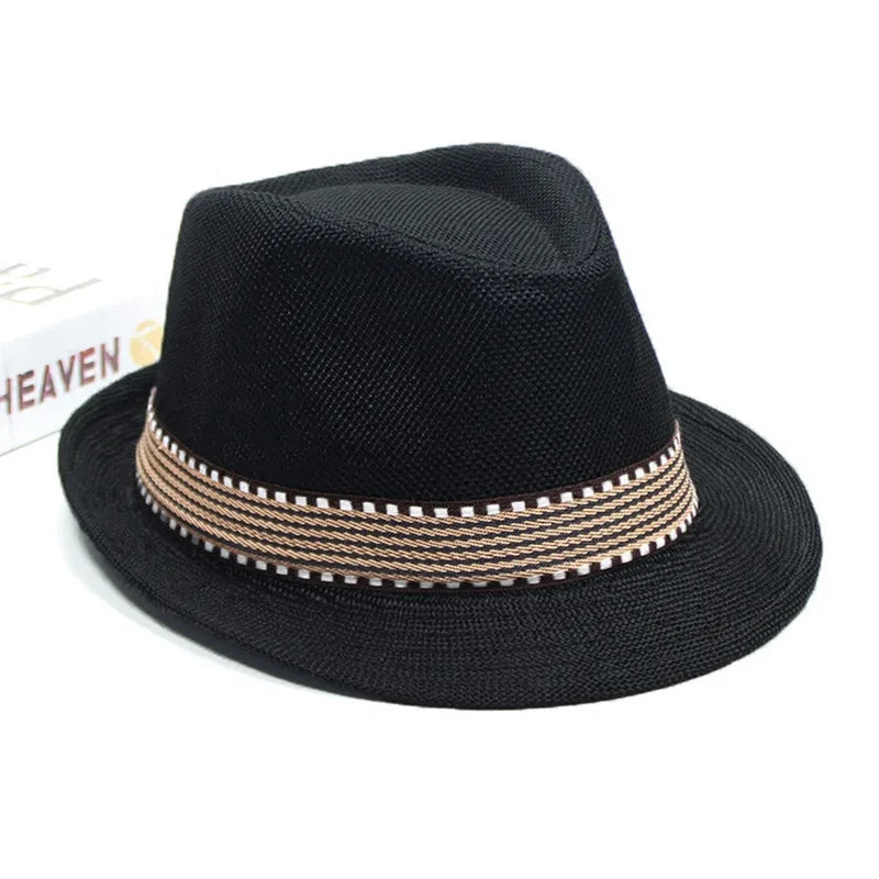 Summer Fedoras Spring and Summer Korean Party Jazz Hat Cotton Linen Top Hat  for Buchet Hat Panama Cap