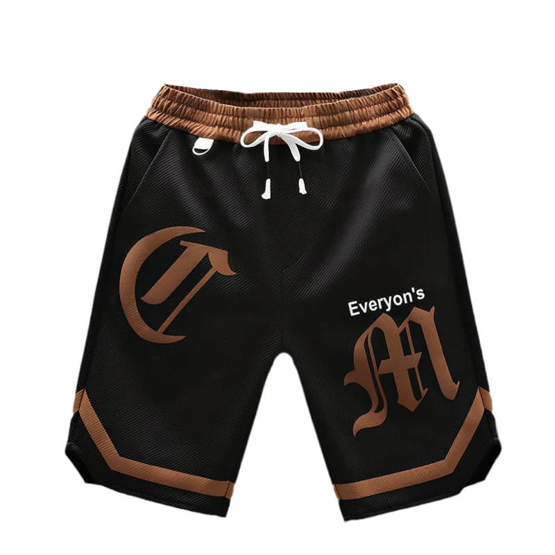 2025 Summer Men's Running Shorts Casual Jogging Sport Short Pants patchwork Print Drawstring Loose Dry Gym Sports Shorts