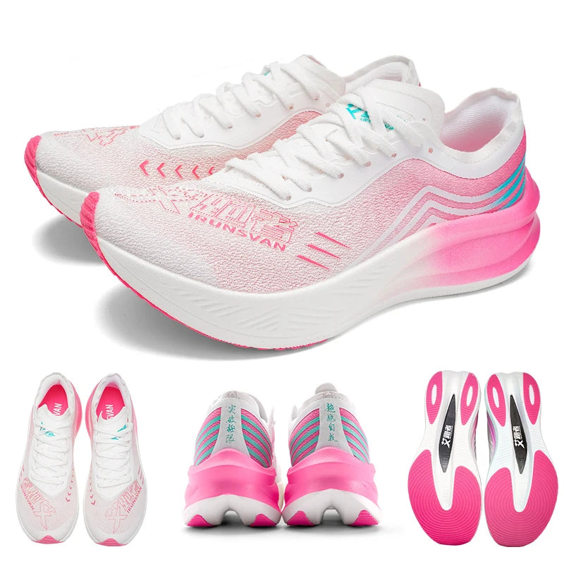 Professional Running Shoes Man Nylon Carbon Plate Athletic Training Sport Shoes Outdoor Non-slip Original Sneakers