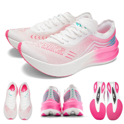 Professional Running Shoes Man Nylon Carbon Plate Athletic Training Sport Shoes Outdoor Non-slip Original Sneakers