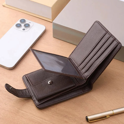 Men Wallets Leather Zipper Purse Man Business Casual Slim Card Horders Quality Male Short Multi-card Wallet Coin Pocket Purse