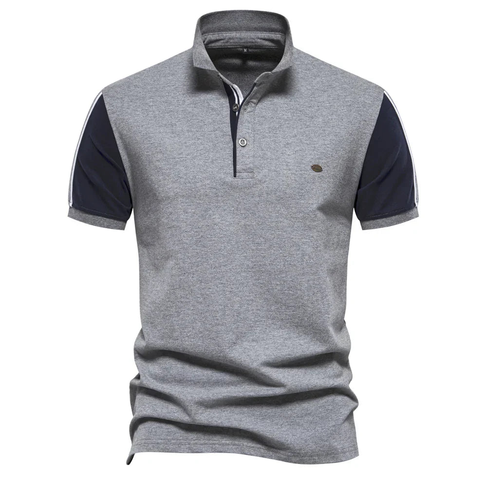 2024 New Summer Patchwork Polo Shirt For Men Brand Quality Short Sleeve Baseball Mens Polos