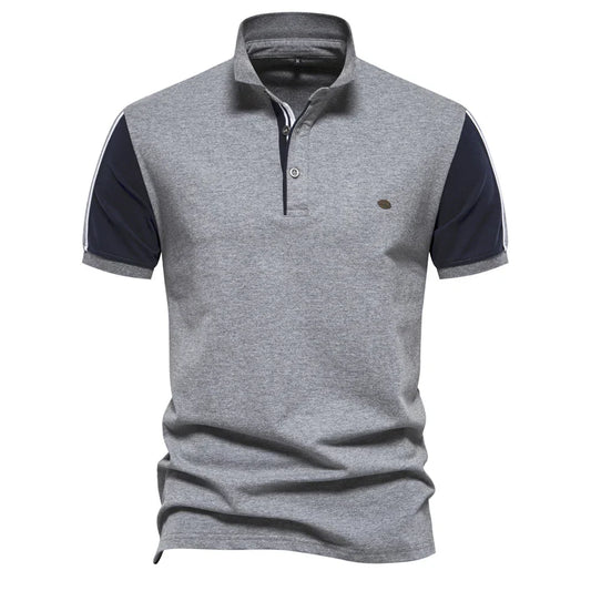 2024 New Summer Patchwork Polo Shirt For Men Brand Quality Short Sleeve Baseball Mens Polos