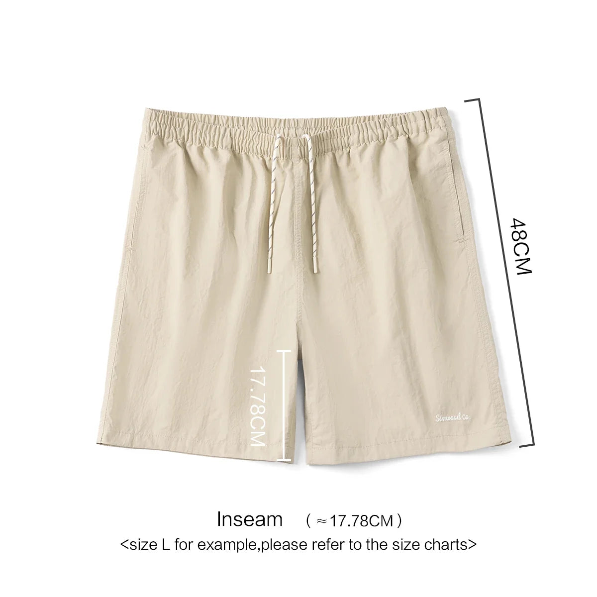 2026 Summer New  Oversize【Short Length】 Outdoor Board Shorts Men Casual Drawstring Elastic Shorts