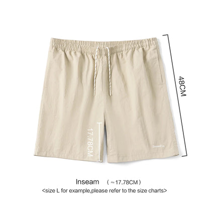 2026 Summer New  Oversize【Short Length】 Outdoor Board Shorts Men Casual Drawstring Elastic Shorts