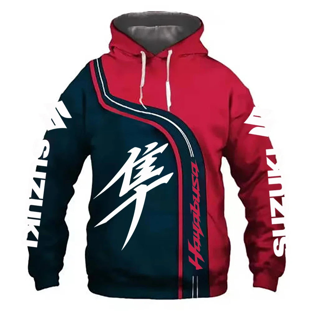 men's hoodie, urban fashion 3D printed casual sportswear, outdoor fashion Suzuki Enduro motorcycle street racing clothing