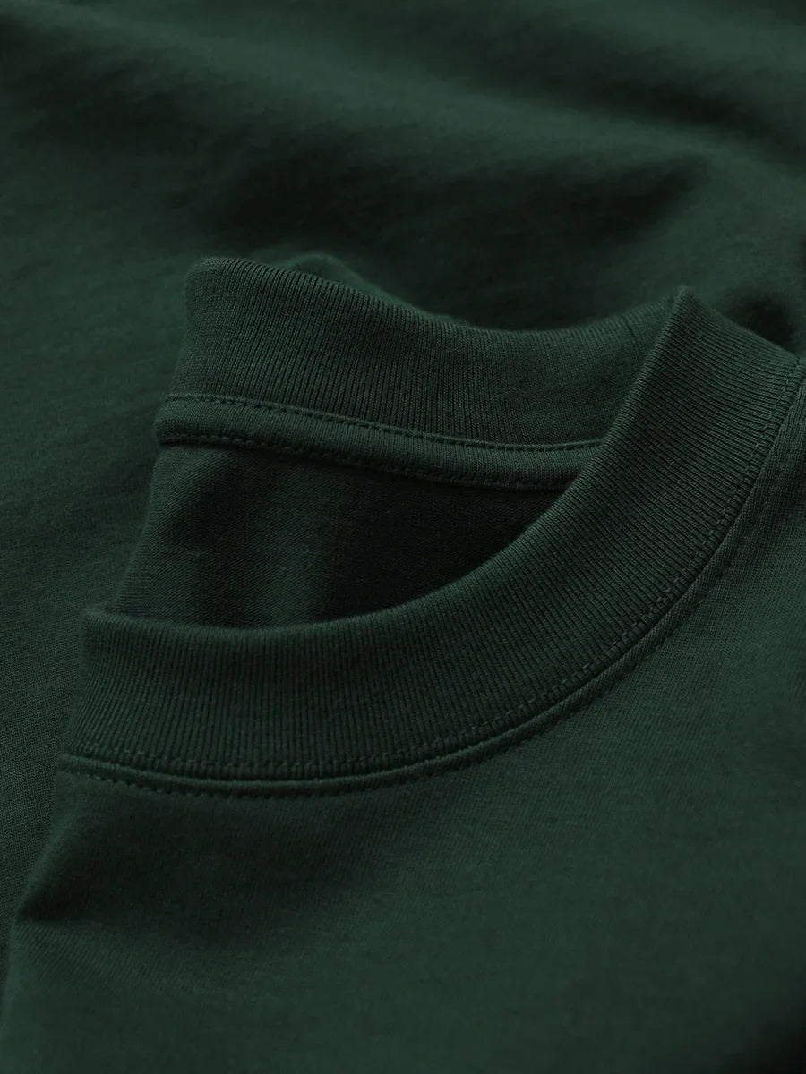 11.29oz 320Grams Heavy Cotton Weight Oversized Loose Men T-shirt Solid Color Drop Shoulder Short Sleeve High Quality