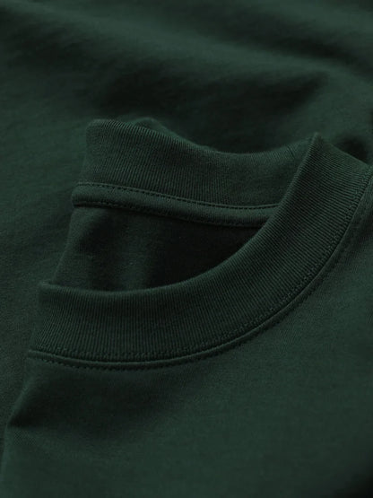11.29oz 320Grams Heavy Cotton Weight Oversized Loose Men T-shirt Solid Color Drop Shoulder Short Sleeve High Quality