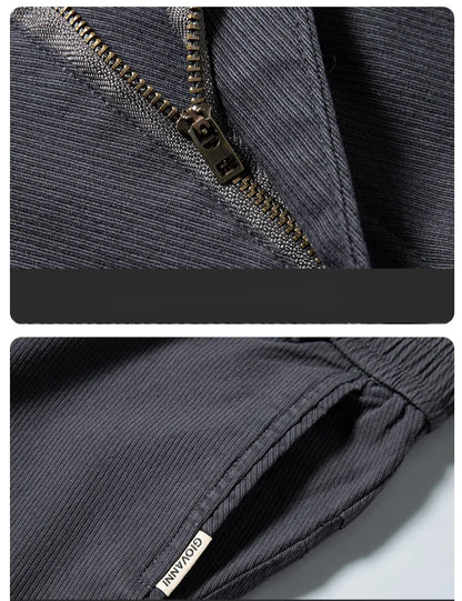 Stretch Fleece Casual Pants Men Korean Thickened Straight Thermal Velvet Pants Male Winter Business Soft Slim Fit Trousers
