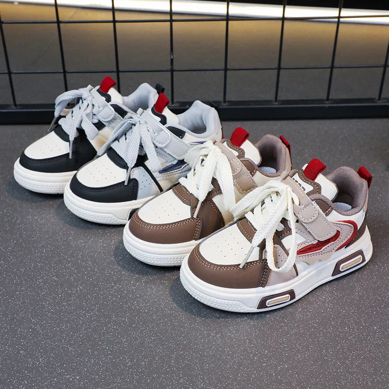 Lightweight Sneakers Breathable Running Shoes for Boys & Girls with Hook-and-loop Fastener Closure school kids basketball shoes