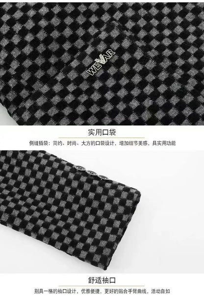 Winter Add Velvet Woolen Suit Jackets Men Thick Warm Wedding Blazers Brand Casual Business Dress Coat Social Office Streetwear
