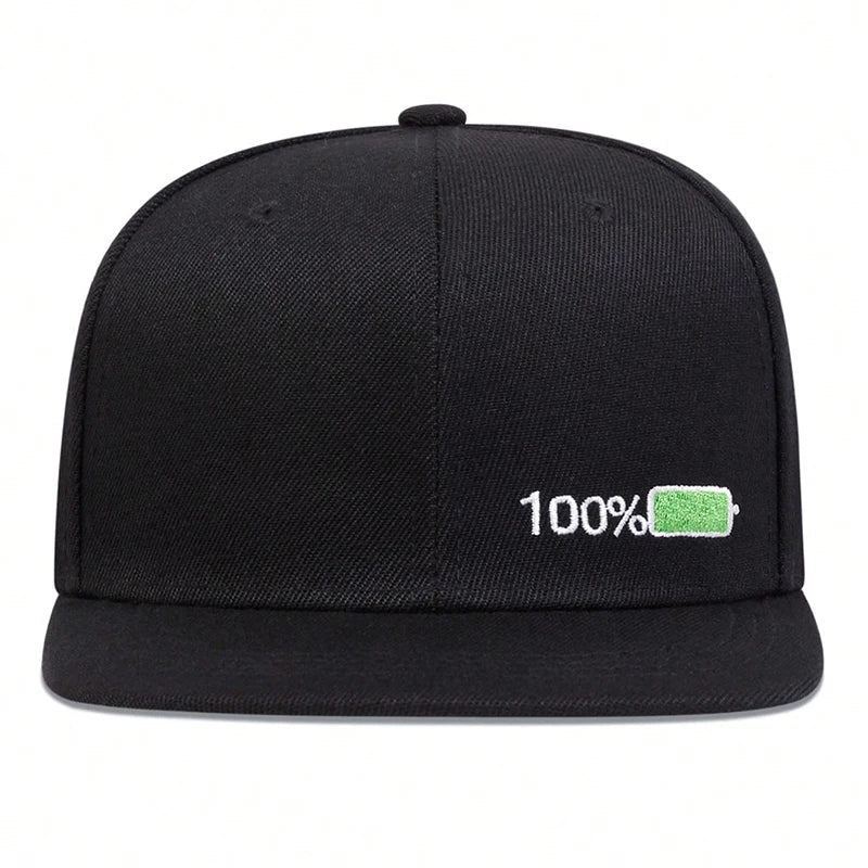 Unisex Battery Embroidery Hip-hop Hats Spring Autumn Outdoor Adjustable Casual Baseball Caps Sunscreen Hat
