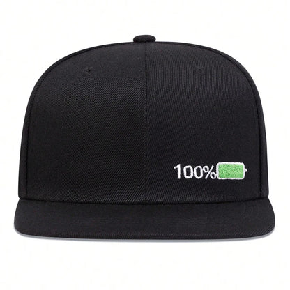 Unisex Battery Embroidery Hip-hop Hats Spring Autumn Outdoor Adjustable Casual Baseball Caps Sunscreen Hat