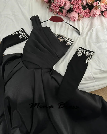 Customized Elegant Satin Women's Evening Gown Elegant Dresses for Women Gala Party Dress Luxurious Simple Evening Wear Prom