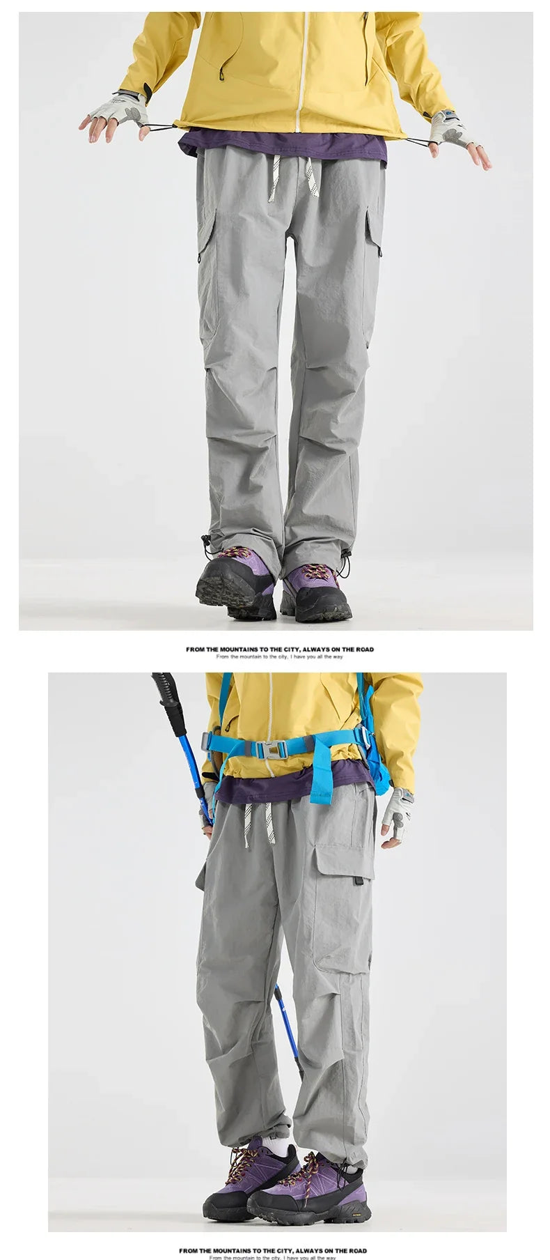 Men's Water-repellent Hiking Pants Scratch Resistance Fashion Cargo Pants Breathable Trousers Fishing Camping Pants