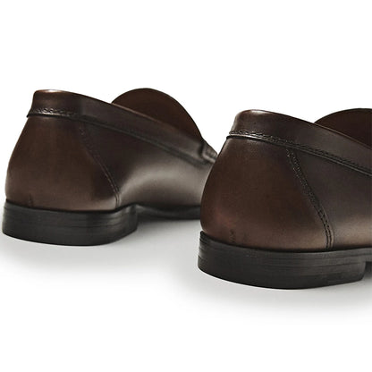 Men's Calf Leather Loafers Breathable Slip-On Casual Moccasins Cowhide Shoes Comfortable Fashion Footwear for Everyday Use