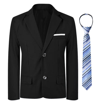 Kids Blazer Boys Easter Outfit Wedding Suit Formal Solid Jacket Teenager Gentleman Birthday Party Gift Performance Clothing Set