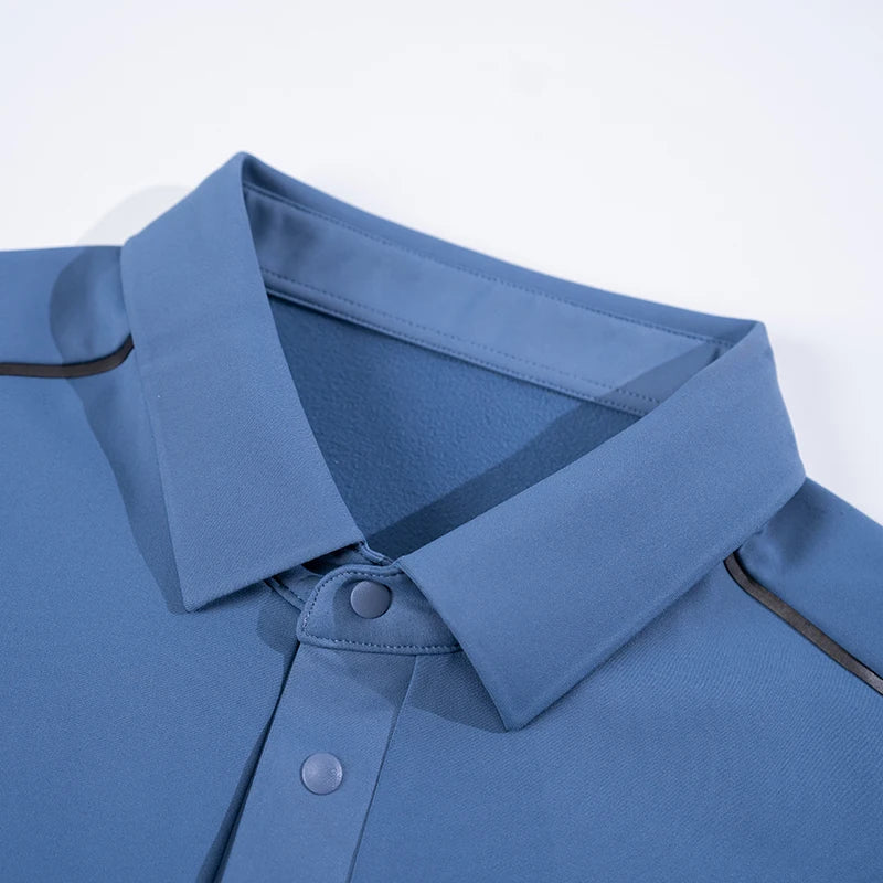 Autumn and winter outdoor high quality golf elastic long sleeve POLO shirt Fashion base office casual POLO T-shirt Tops