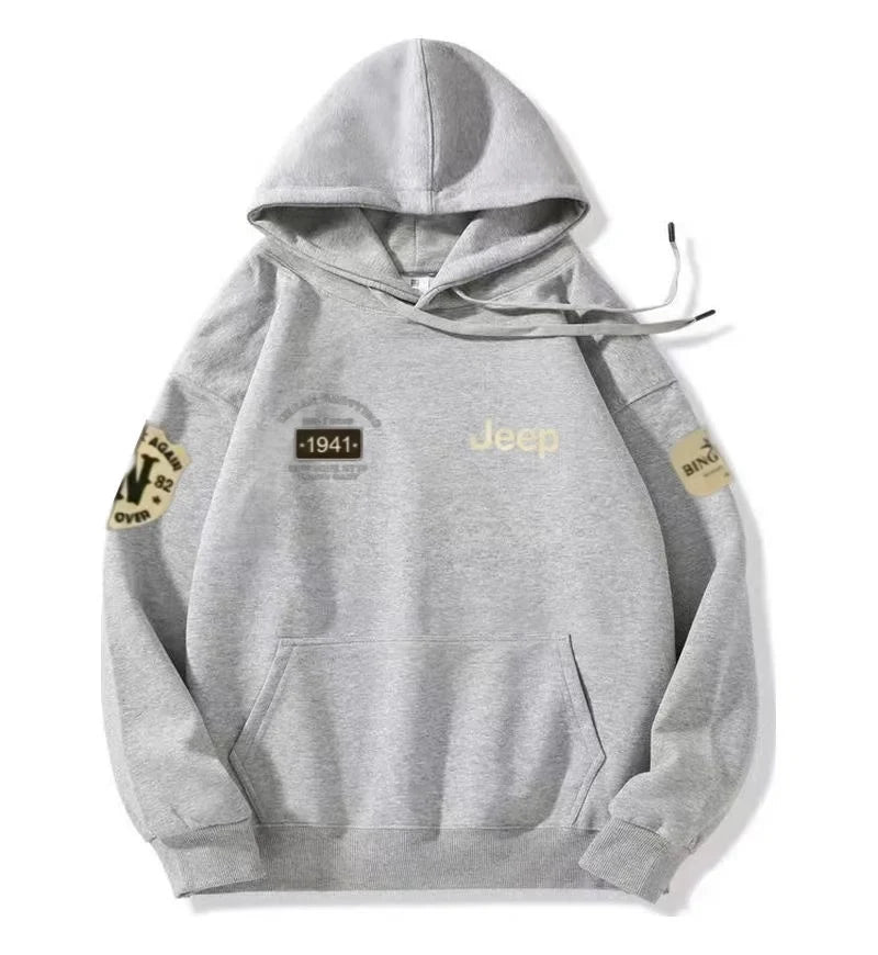 2026 Jeep New Products High-quality Pure Cotton Hooded Sweatshirt for Spring and Autumn, Casual and Fashionable Sports Top