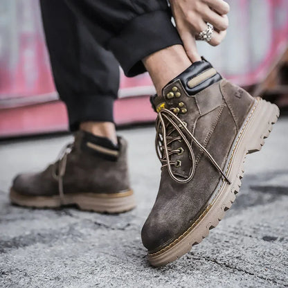 Hot Selling Winter Men Snow Boots High-quality Classic High Top Outdoor Hiking Shoes Anti Slip Thick Soled Practical Work Shoes