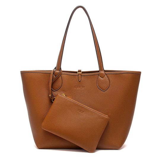 Women's Tote Bag 2025 Autumn New Coffee Color Handbag Double sided Mother Child Casual Shopping Bag