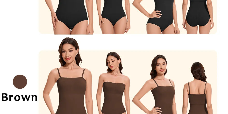 Slimming Strapless Bodysuit Off Shoulder Women Shorts Shapewear Tummy Control Body Shaper Sexy Fajas Underwear Bodysuits