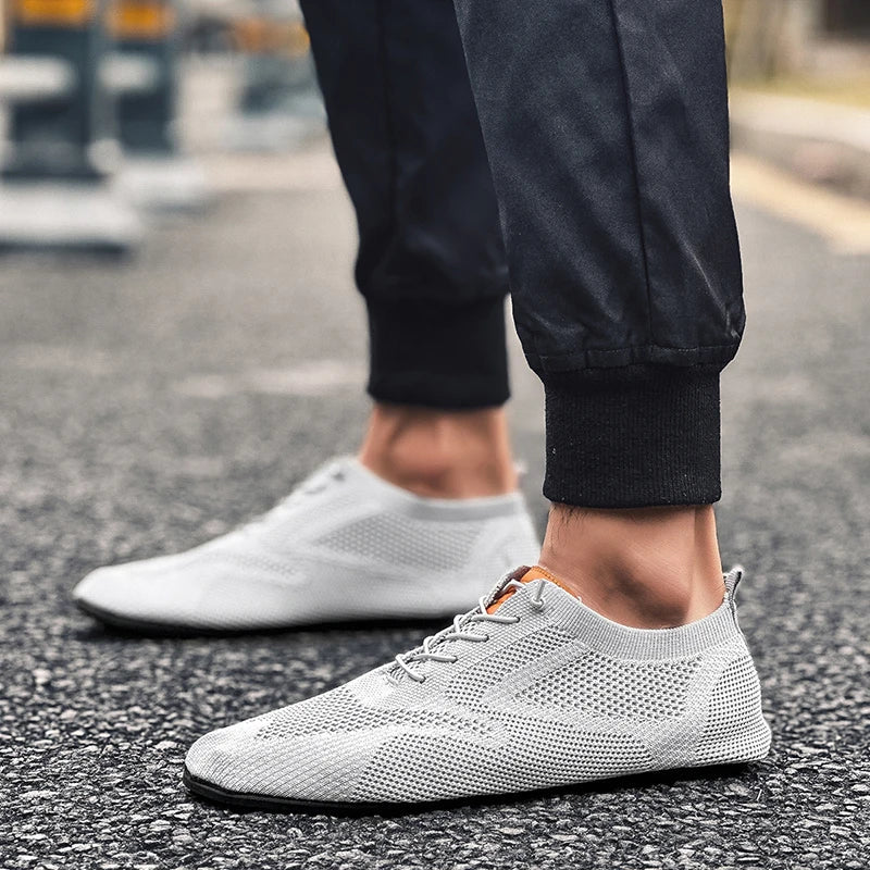 Summer Men Shoes Mesh Flat Outdoor High Quality Walking Shoes Comfortable Lace Up Breathable Non Slip Casual Man Shoe