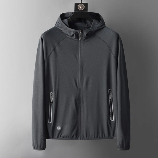 UPF50+ Summer UV Protection Hoodie Unisex Skin Coat Breathable Ice Silk Outdoor Sports Couple's Beach Street Lightweight Jacket