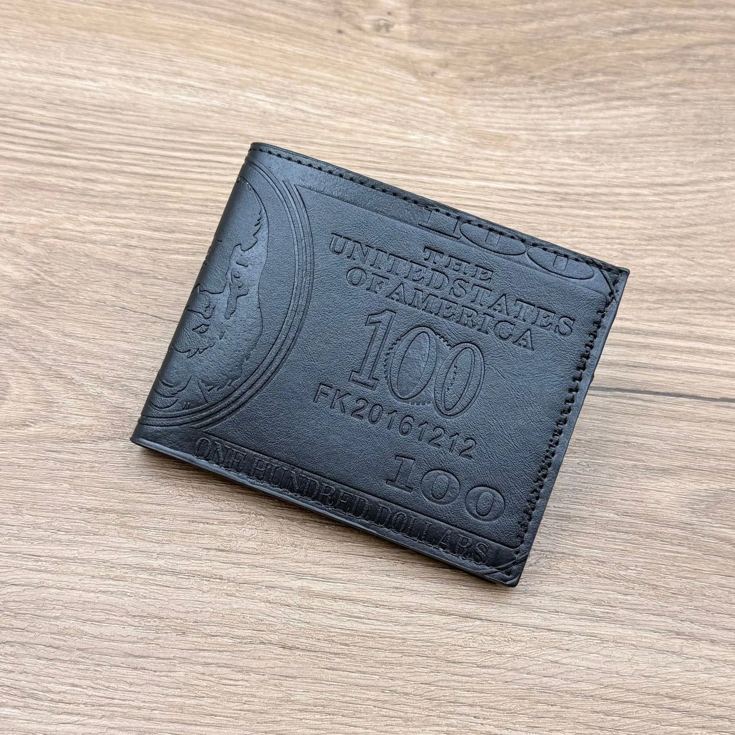 Men Patterned PU Leather Wallet, Large Capacity Purse with Photo & Card Slots, Fashion Portable Card Holder Wallet for Daily Use
