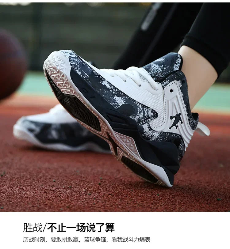 Basketball Shoes for Kids Sneakers New Boys Brand Thick Sole Non-slip Children Sports Shoes Child Boy Basket Trainer Shoes
