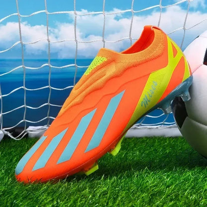 Men Soccer Shoes Long Spikes Soccer Cleats Indoor Sports Shoes Professional Football Boots Drop Shipping Unisex Breathable Soft