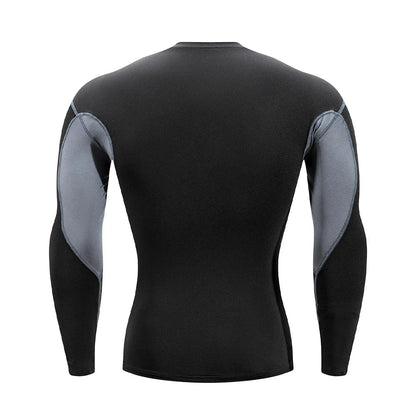 Men's Running T Shirt Quick Dry Shirt Yoga Training Compression Sports Tops Long Sleeve Solid Running Sweatshirt T-Shirts