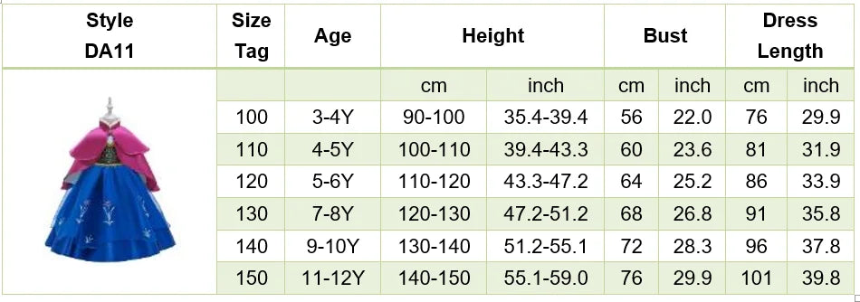 Kids Anna Cosplay Clothing Little Girls Christmas Halloween Gown Kids Party Red Cloak Costume Dance Long Sleeve Princess Dresses