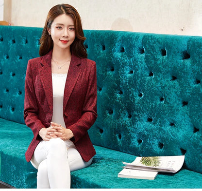 Fashion Women Blazers Jackets Work Office Lady Suit 2025 Slim Single Breasted Business Female Blazer Coats Formal Veste Femme
