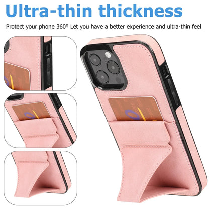 High Quality PU Leather Protective Credit Card Slots Foldable Kickstand Phone Case for iPhone 16 Pro Max 15 Plus 14 13 12 11