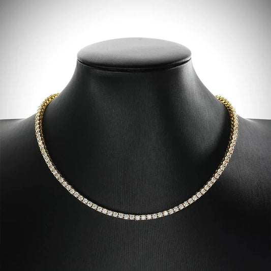 2/2.5/3/4/5mm Full D Color VVS1 Moissanite Tennis Necklace for Woman Man 925 Silver GRA Certified Party Bridal Neck Chain