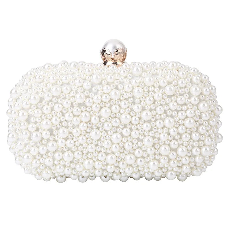 Luxury Wedding Evening Dress Bag Chain Shoulder Bag Women's Pearl Wallet Women's Party Handbag Fashion Designer Brand Purse