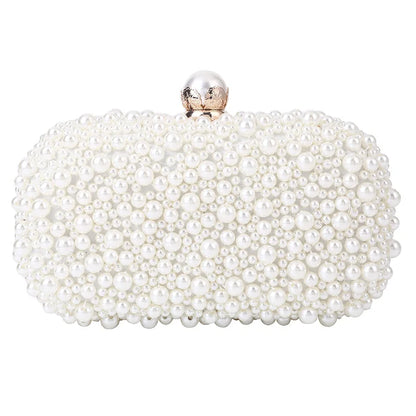 Luxury Wedding Evening Dress Bag Chain Shoulder Bag Women's Pearl Wallet Women's Party Handbag Fashion Designer Brand Purse