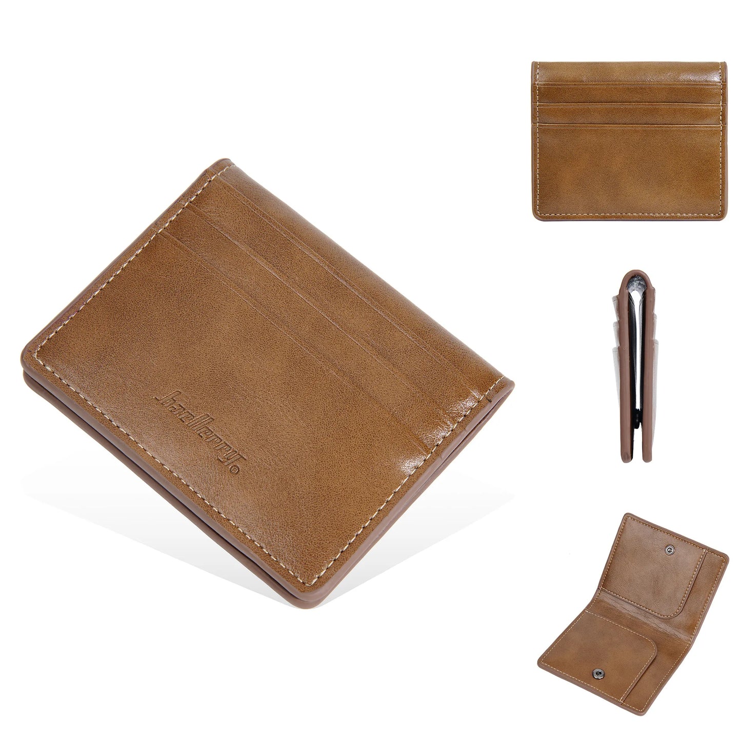 Mini Men Card Holder Wallets Zipper Coin Pocket Slim Male Wallet PU Leather Credit Bank Card Case Small Men Purses