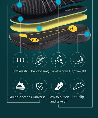 New Black Running Shoes for Men Waterproof Breathable Training Sneakers Male Outdoor Anti-Slip Trekking Sports Shoes