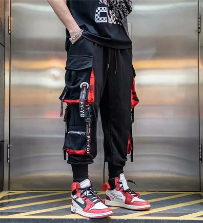 Mens Techwear Sweatpants Y2K Streetwear Jogging Pants Men Hip Hop Street Dance Casual Trousers Vintage Cargo Pant Pantalon Homme
