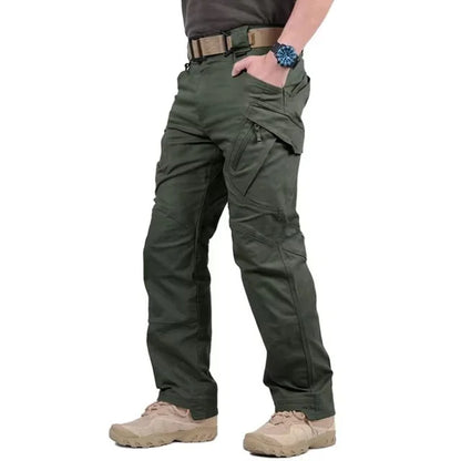 Mens Waterproof Cargo Pants Elastic Multiple Pocket Male Trousers Outdoor Joggers Pant Plus Size Tactical Hiking Pants