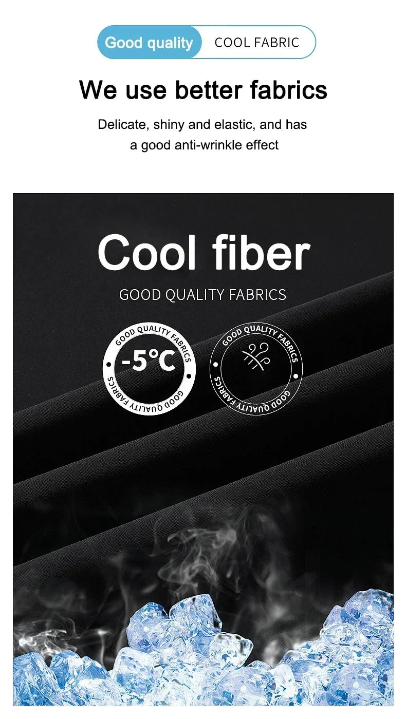 Summer Ice Silk Polo Shirt High-End T-Shirt Solid Color New Half Sleeve Non-Marking Casual Lapels Business Thin Menswear 2025