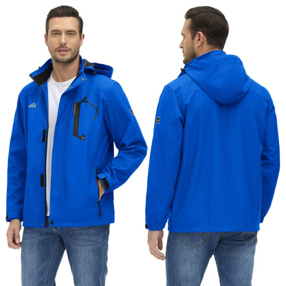 Spring Autumn Lightweight Jackets Mens Mesh Lined Waterproof Rain Jacket Outdoor Fishing Hiking Jacket Male Windbreaker