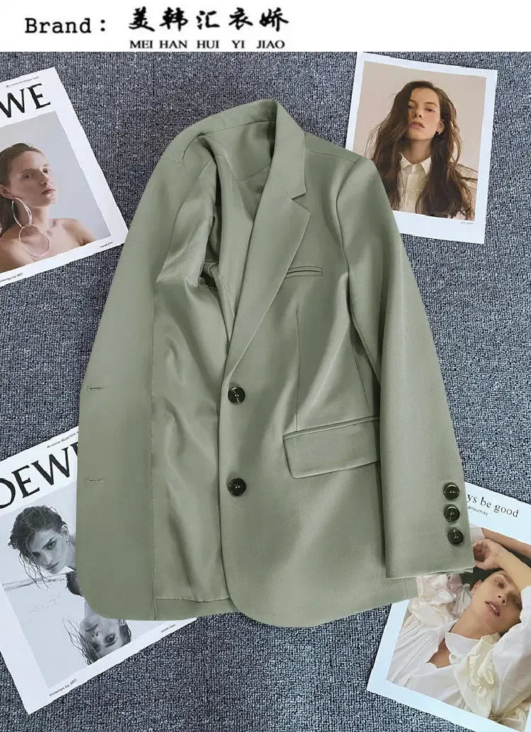 New Spring Suit 2025 Suit Jacket for Women with Small Temperament and High-end Feel Loose Casual Chic Elegant Fashion Coat Top